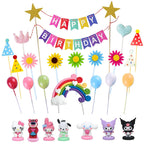NBHUZEHUA 7pc Cute Anime Cake Topper Set – Birthday Dessert Decorations
