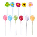 NBHUZEHUA 7pc Cute Anime Cake Topper Set – Birthday Dessert Decorations