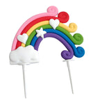 NBHUZEHUA 7pc Cute Anime Cake Toppers – Rainbow Birthday Decoration Set
