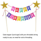 NBHUZEHUA 7pc Cute Anime Cake Toppers – Rainbow Birthday Decoration Set