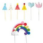 NBHUZEHUA 7pc Cute Anime Cake Topper Set – Birthday Dessert Decorations