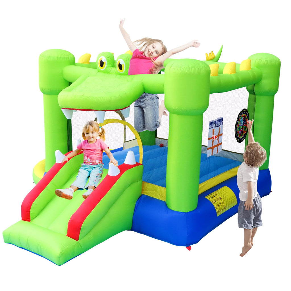 NC Inflatable Bounce House with Slide, Ball Pit & Dart Target – 2 Kids