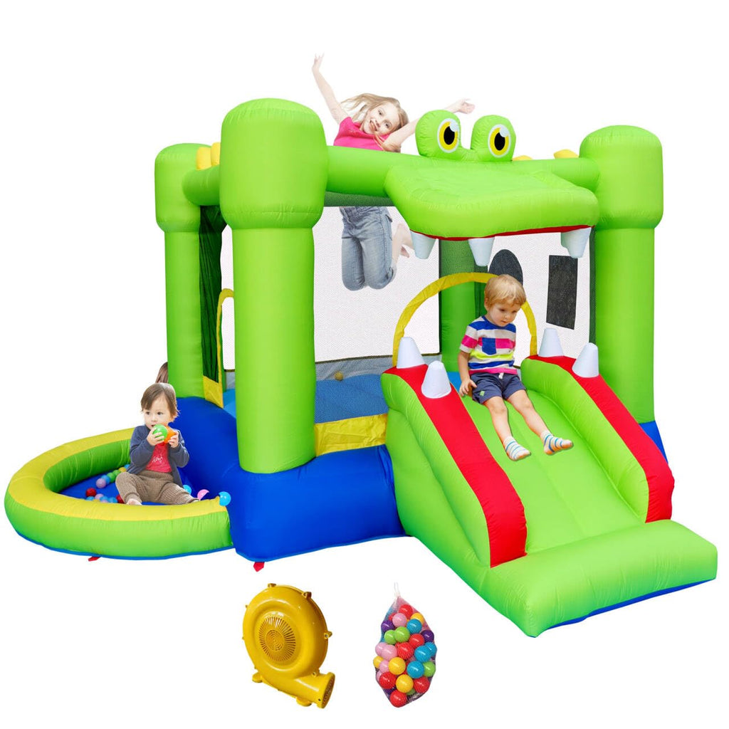 NC Inflatable Bounce House with Slide, Ball Pit & Dart Target – 2 Kids