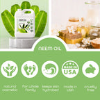 Organic Neem Oil 100% Pure Cold-Pressed for Skin, Hair & Plants | 32 oz
