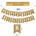 Netnology Gold Happy 21st Birthday Banner – Pre-Strung, 12 ft Glittery Party Sign