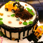 Nevperish 18-Piece Construction Cake Toppers Set: Trucks, Tower Crane, Traffic Signs & Birthday Cupcake Toppers