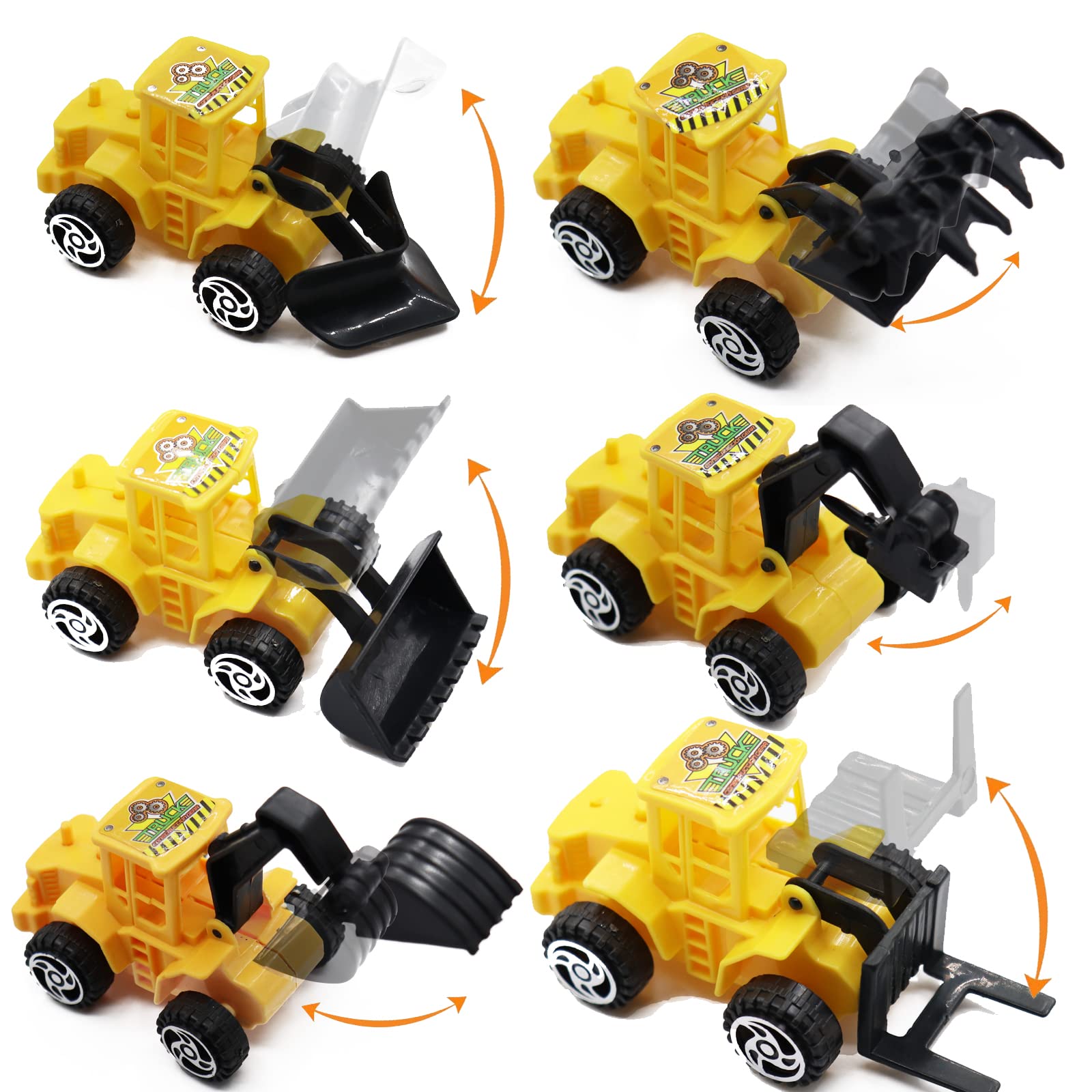 Nevperish 18-Piece Construction Cake Toppers Set: Trucks, Tower Crane, Traffic Signs & Birthday Cupcake Toppers
