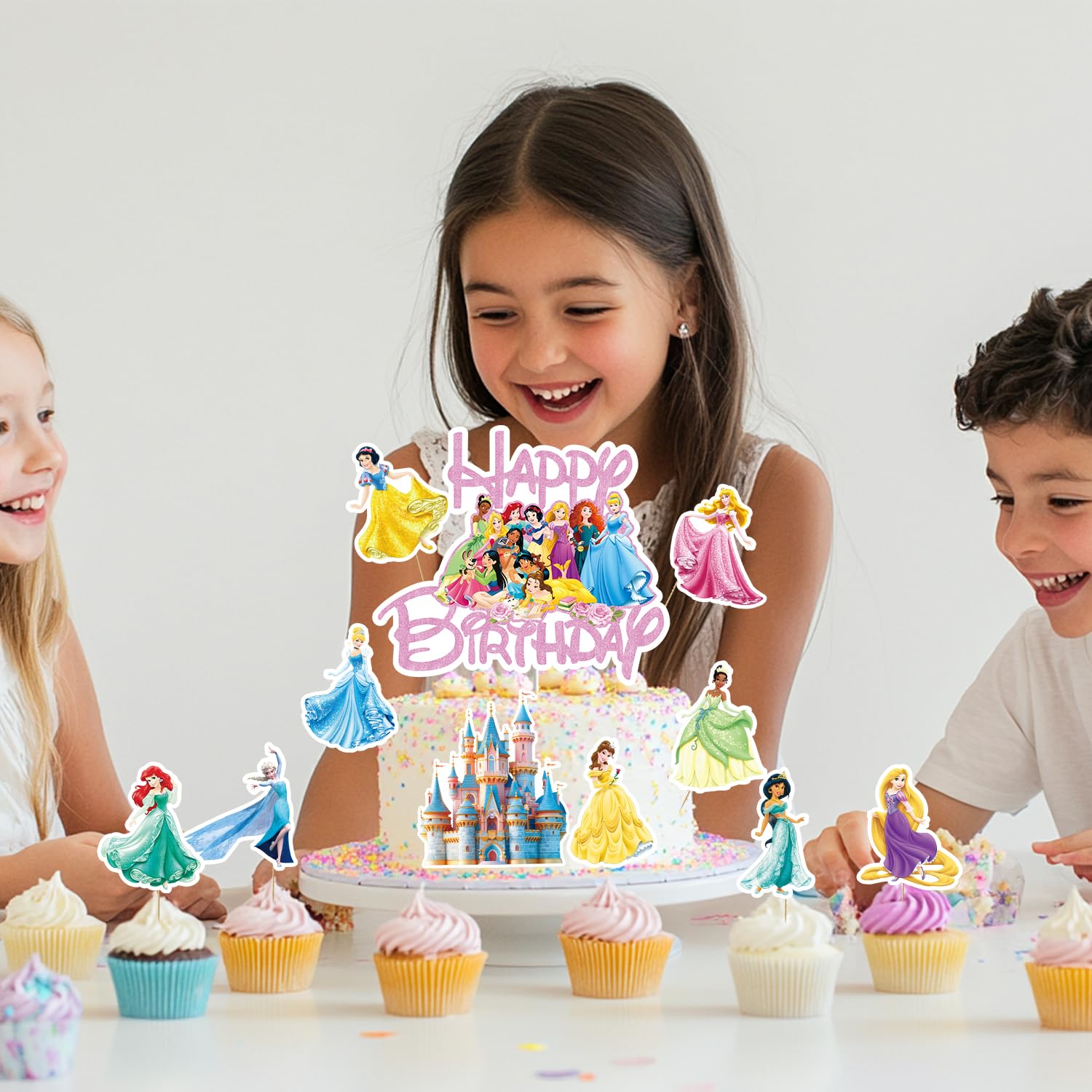 NEW BARLEY Princess Cake Topper – 11-Piece Princess Cake Decorations for Cakes, Cupcakes & Desserts
