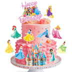 NEW BARLEY Princess Cake Topper – 11-Piece Princess Cake Decorations for Cakes, Cupcakes & Desserts
