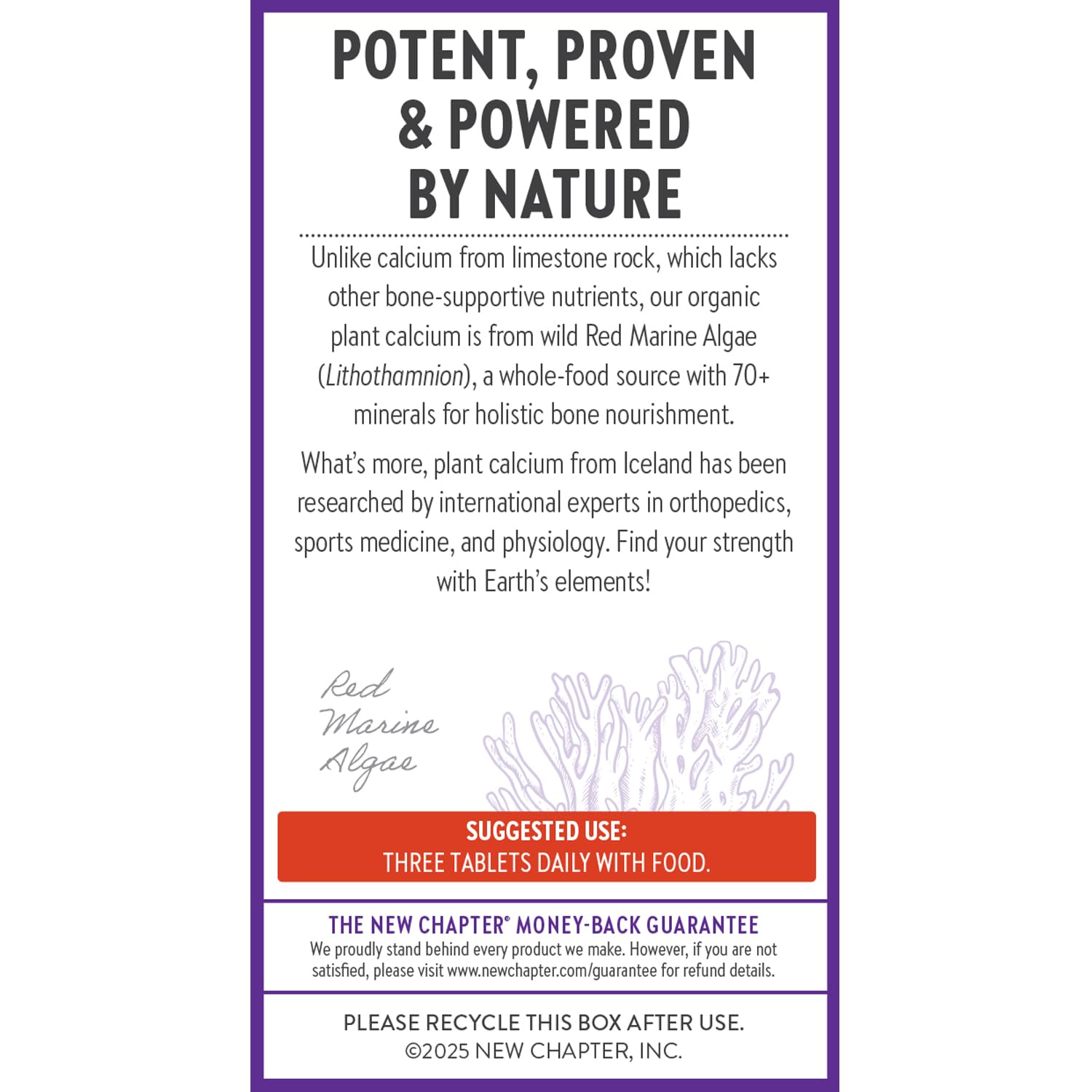 New Chapter Calcium Supplement – Organic Plant-Based Calcium with D3+K2 for Bone, Joint & Heart Support