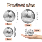 Newmemo 11pcs Disco Ball Cake Decorations – 70s Disco Theme Cake Toppers & Centerpieces