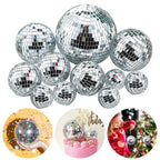 Newmemo 11pcs Disco Ball Cake Decorations – 70s Disco Theme Cake Toppers & Centerpieces