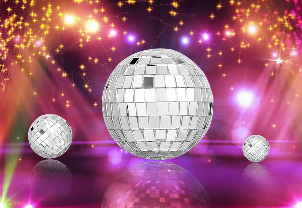 Newmemo 11pcs Disco Ball Cake Decorations – 70s Disco Theme Cake Toppers & Centerpieces