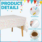 Newtay 97 Pcs Confetti Sprinkles Tableware Set – Tablecloth, Napkins, Plates & Cups for Parties