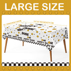 Newwiee 3 Pcs One Happy Dude Birthday Tablecloths – 51 x 108 in Table Cover for Party Decor