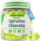Nextdia (2 Pack) Organic Spirulina + Chlorella Gummies – Vegan Protein & Supergreens