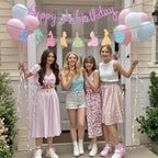 Neyeidru Princess Birthday Banner – Pink Glitter Garland for Girls