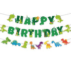 Neyeidru Dinosaur Happy Birthday Banner – Dino Theme Party Garland for Kids
