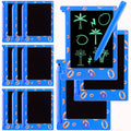 Nezyo 12 Pcs Kids Party Favors – 4.6'' LCD Writing Tablets, Blue & Golden Rings