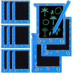 Nezyo 12 Pcs Kids Party Favors – 4.6'' LCD Writing Tablets, Blue & Golden Rings