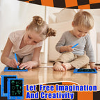 Nezyo 12 Pcs Kids Party Favors – 4.6'' LCD Writing Tablets, Blue & Golden Rings