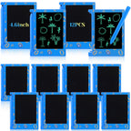 Nezyo 12 Pcs Kids Party Favors – 4.6'' LCD Writing Tablets, Blue & Golden Rings