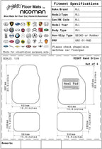 Nicoman Universal 2pc Spaghetti Car Mat Set