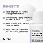 NIDA Youth-Boosting Rice Milky Toner | Glass Skin Hydration, Niacinamide