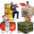 NINOSTAR Premium Package 4 Combat Battlefield Inflatables – Nerf, Laser Tag & Water Gun Ready