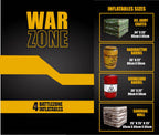 NINOSTAR Package 4 Combat Battlefield Inflatables – Nerf, Laser Tag & Water Gun Compatible