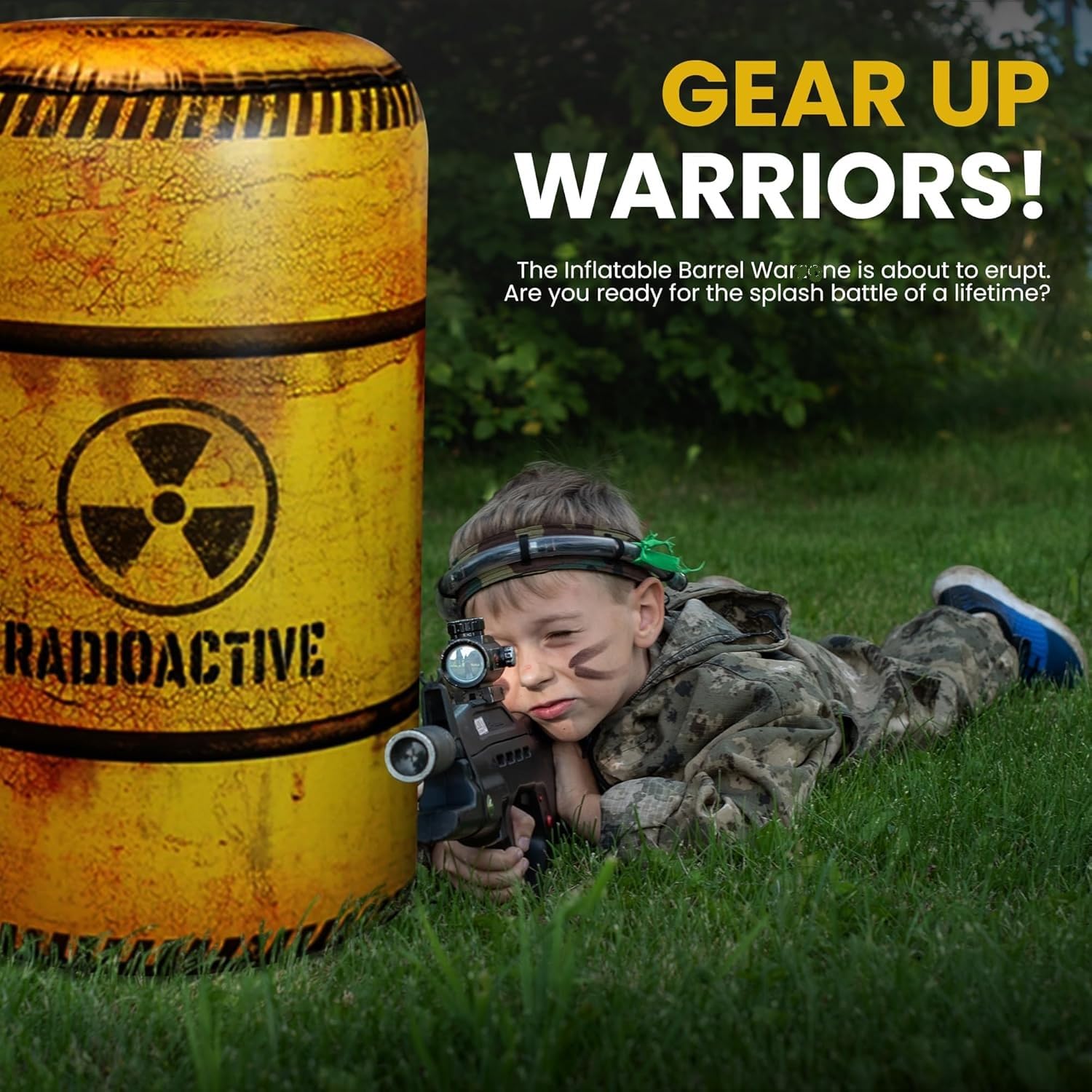 NINOSTAR Package 4 Combat Battlefield Inflatables – Nerf, Laser Tag & Water Gun Compatible