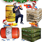 NINOSTAR Package 4 Combat Battlefield Inflatables – Nerf, Laser Tag & Water Gun Compatible