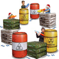 NINOSTAR Package 8 Combat Battlefield Inflatables — Laser Tag & Water Gun Compatible, Premium Pack with Water Chamber & Repair Kit