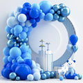 NISOCY 124Pcs Blue Balloons Garland Arch Kit – Baby Shower & Party Decor