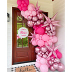 NISOCY Pink Balloons Garland Arch Kit – 124pc Mixed-Size Balloons for Weddings, Valentine’s Day & Party Decor