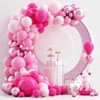 NISOCY Pink Balloons Garland Arch Kit – 124pc Mixed-Size Balloons for Weddings, Valentine’s Day & Party Decor