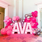 NISOCY Pink Balloons Garland Arch Kit – 124pc Mixed-Size Balloons for Weddings, Valentine’s Day & Party Decor