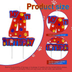 NKM Dog Paw 4th Birthday Candle – Red Paw Cake Topper for Kids Birthday Cakes
