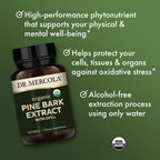 Dr. Mercola Organic Pine Bark Extract - 30 Servings (60 Tablets), OPCs, USDA Organic, Non-GMO