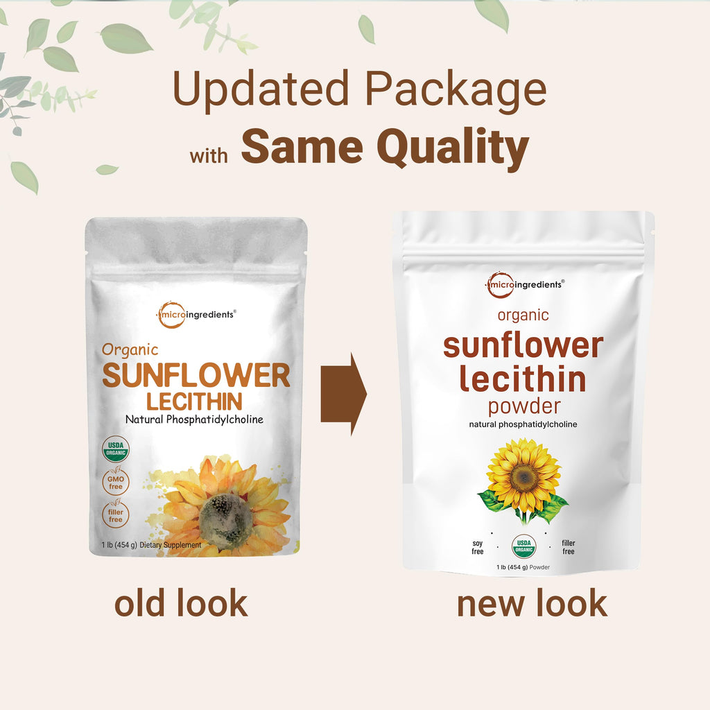 Bio Sonnenblumenlecithin Pulver – 454g, kaltgepresst & gentechnikfrei