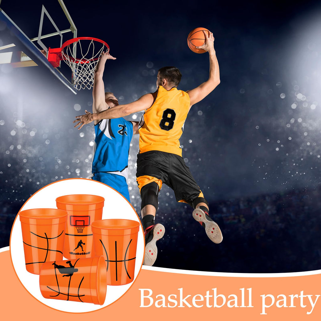 Norme 24-Pack Basketball Cups – 16 oz Reusable Party Tableware for Sports Events