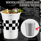 Norme 48 Pcs Checkered Cups – 16 oz Disposable Race Car Cups for Racing Themed Parties