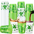 Norme 24 Pcs St Patrick's Day Plastic Cups – Reusable 16oz Shamrock Design for Parties