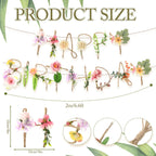 Norme 2 Pcs Wildflower Birthday Banner – Metal 3D Flower Garland for Spring Parties & Milestone Celebrations