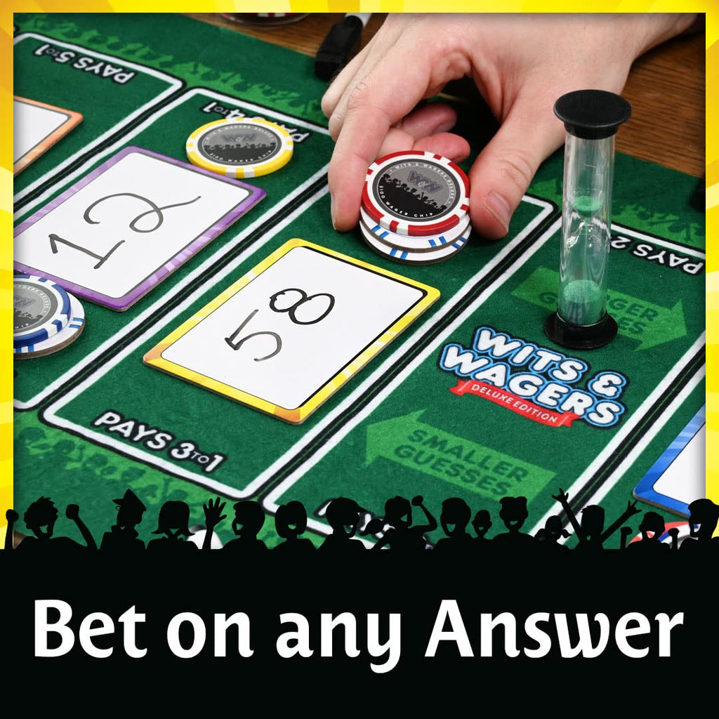 Wits & Wagers Deluxe Board Game by North Star Games – Award-Winning Trivia Party Game for 4+ Players