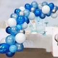 NORTHERN BROTHERS 16ft Balloon Arch Kit – 117 Balloons, Blue, White & Silver
