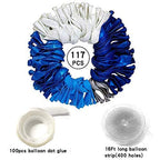 NORTHERN BROTHERS 16ft Balloon Arch Kit – 117 Balloons, Blue, White & Silver