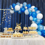 NORTHERN BROTHERS 16ft Balloon Arch Kit – 117 Balloons, Blue, White & Silver