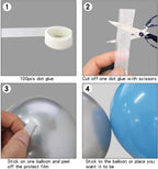 NORTHERN BROTHERS 16ft Balloon Arch Kit – 117 Balloons, Blue, White & Silver