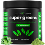 NutraChamps Super Greens Pulver – Premium 255 g unaromatisiert | Über 20 Bio-Grünpflanzen, Spirulina & Chlorella
